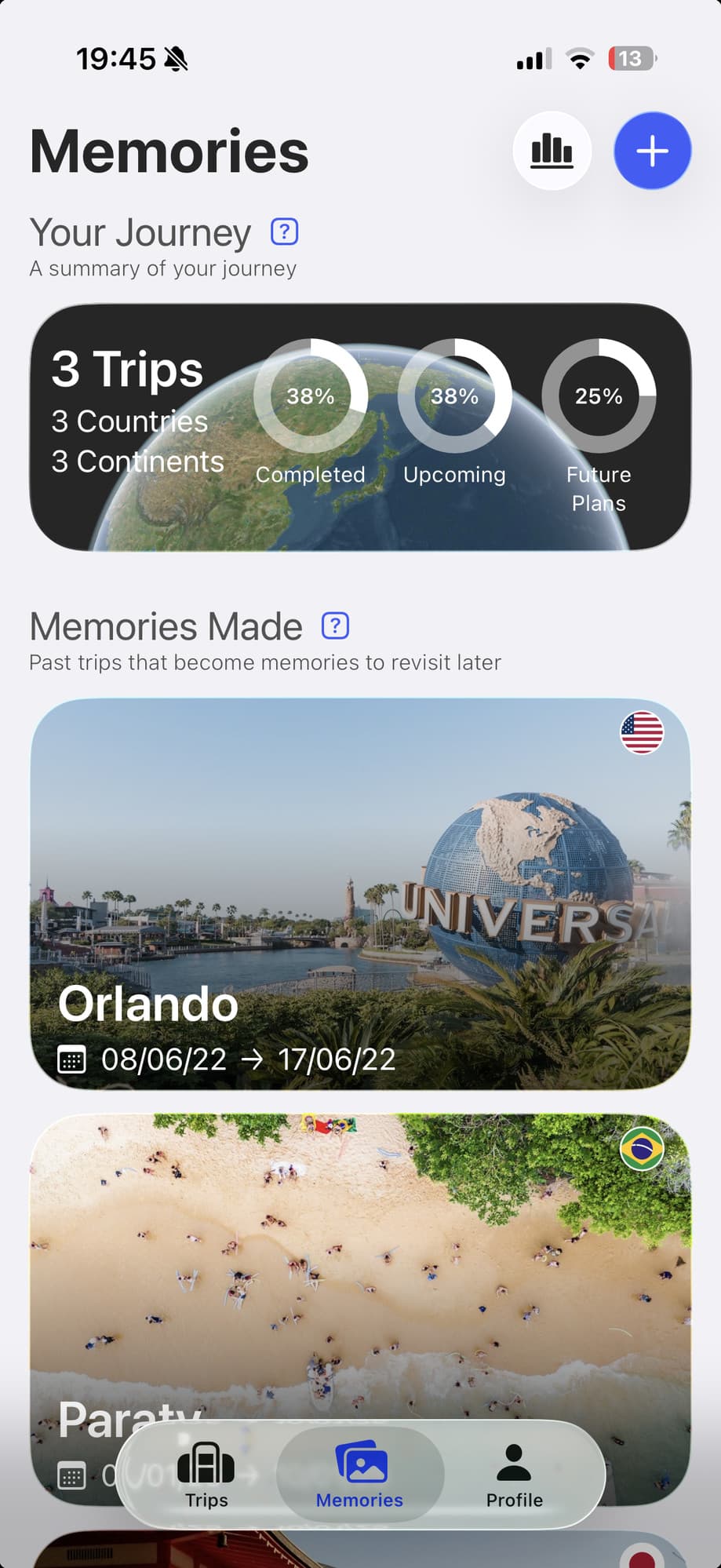 Kadoo memories screen